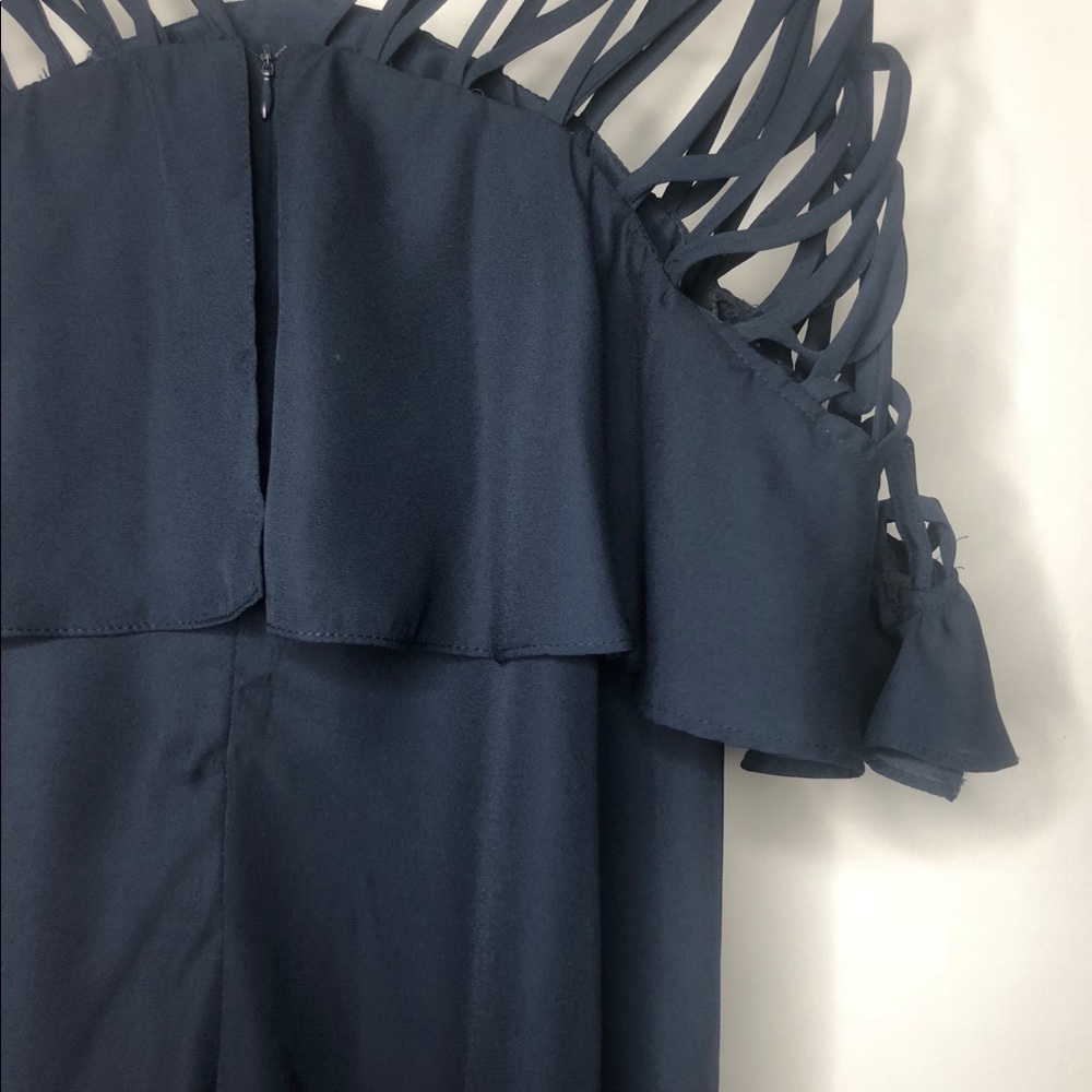 Navy Flutter Dress - Picture 7 of 8